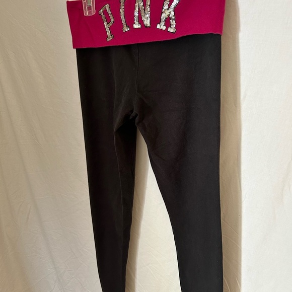 Victoria's Secret Yoga Black Leggings Sleek Full-Length - Picture 3 of 7